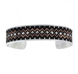 Montana Painted Cross Cut Stitching Cuff Bracelet
