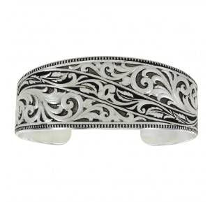 Montana Silver Winding Leaves In Winter Bracelet