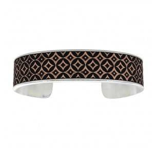 Montana Silver Cross Cut Banded Mosaic Bracelet