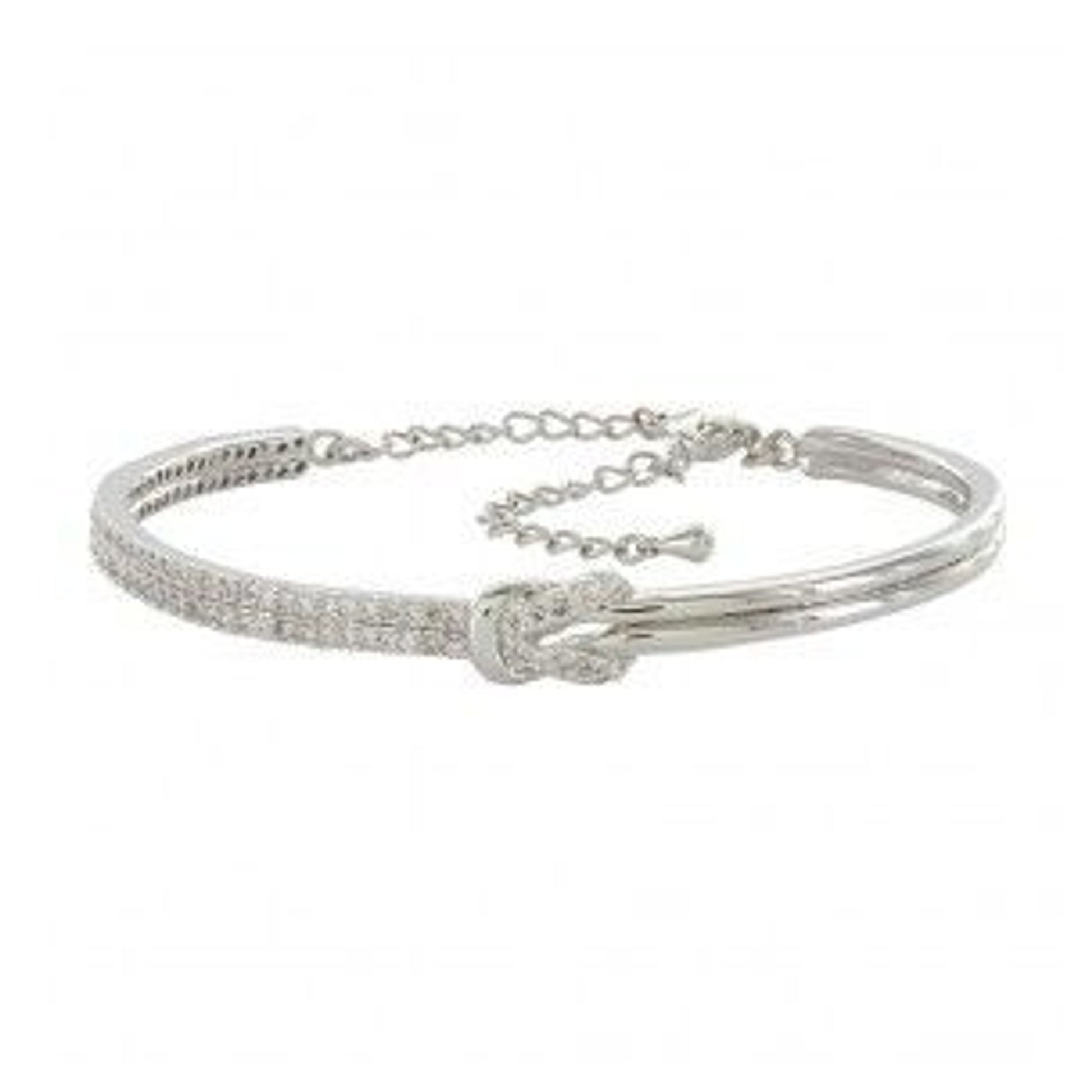 Montana Silversmiths Shimmering Knot BangleBk/Wh
