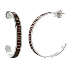 Montana Cross Cut Painted Grosgrain Ribbon Earring