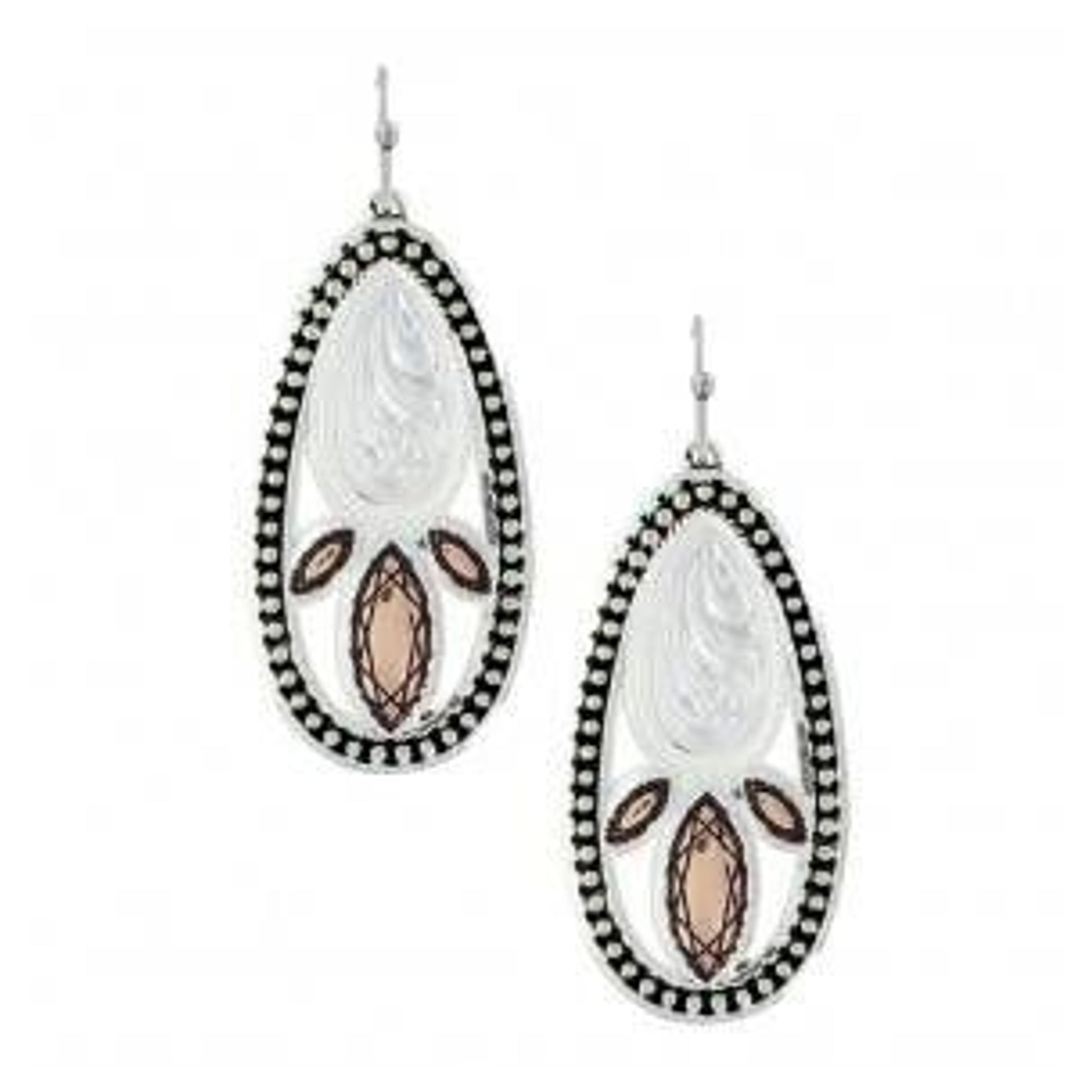 Montana Silver Cross Cut Prairie Fire Earrings