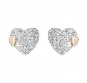 Montana Silversmiths Kindred Hearts EarringsBk/Wh