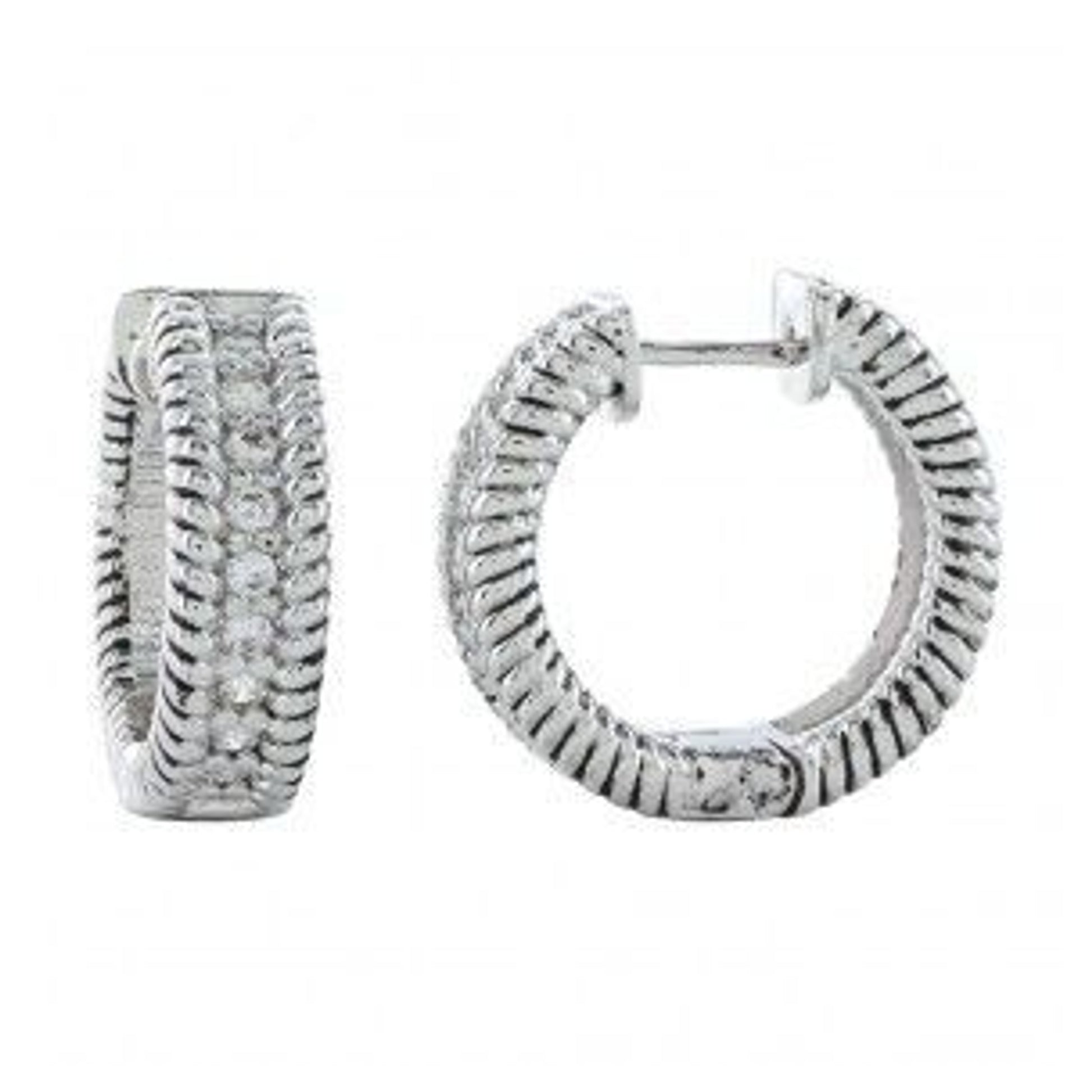 Montana Silver Roped In Brilliance Hoop Earrings