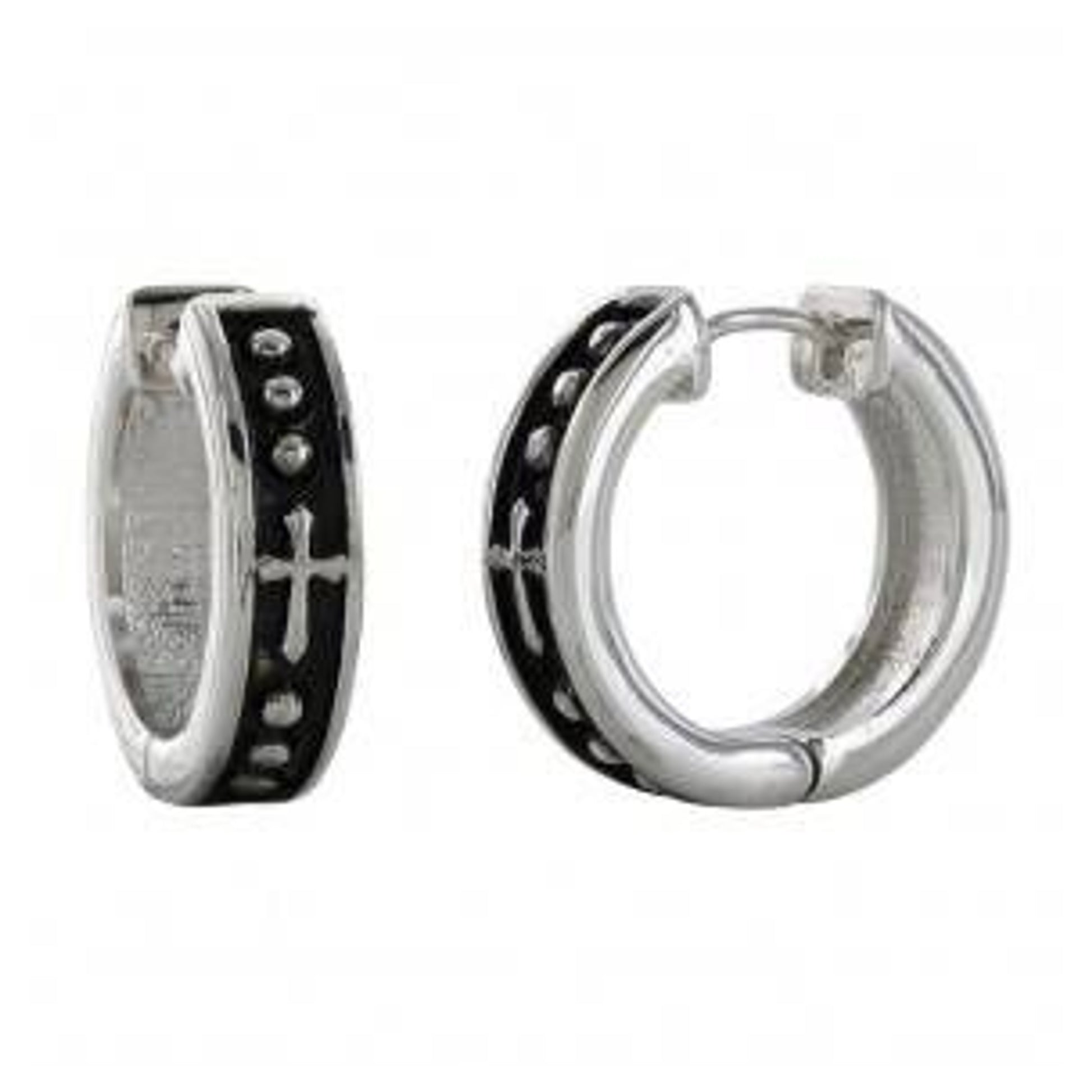 Montana Silver Cross And Studs Hoop Earrings