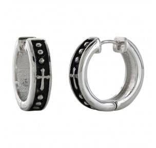 Montana Silver Cross And Studs Hoop Earrings