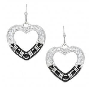Montana Dazzling Barbed Wire Heart Earrings