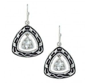 Montana Silversmiths Barbed Wire Trillion Earring