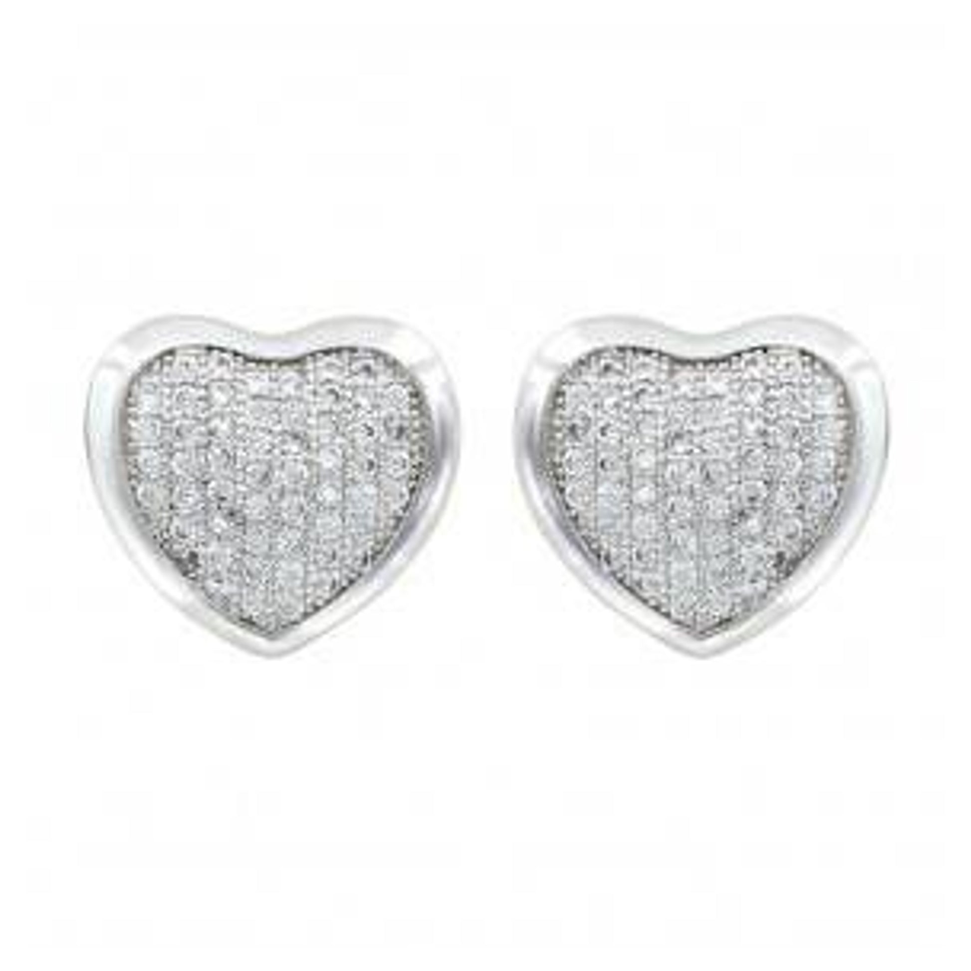 Montana Silver Simply Pave Heart Earrings
