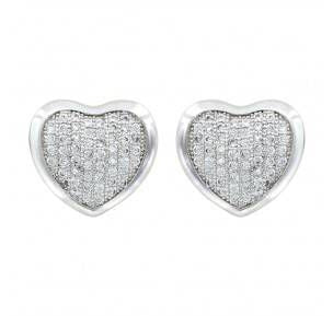 Montana Silver Simply Pave Heart Earrings
