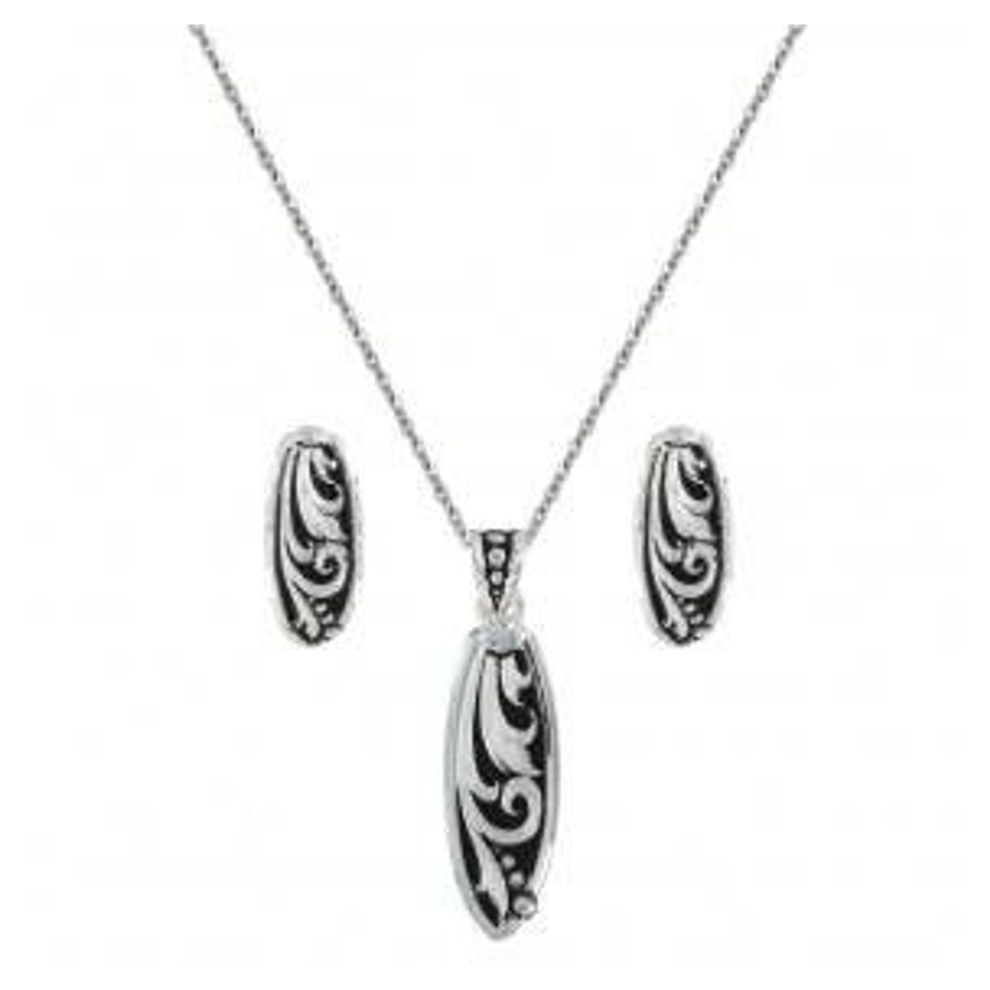 Montana Leather Cut Trailing Vine Jewelry Set