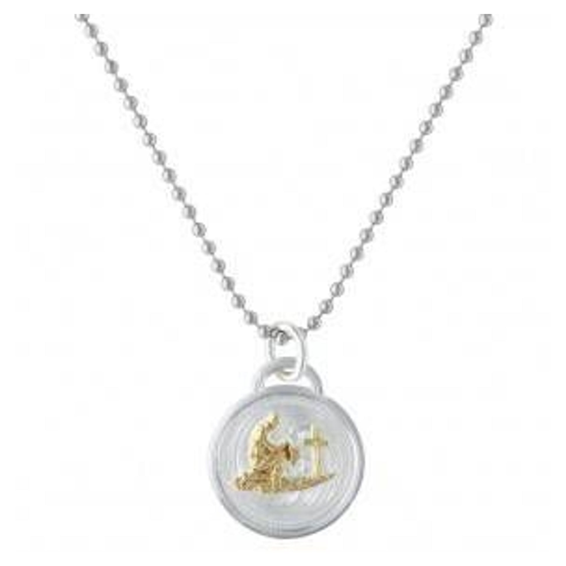 Montana Medallion Necklace with Cowboy Figure