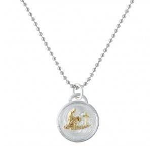 Montana Medallion Necklace with Cowboy Figure