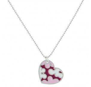 Camoflaged In Love Heart Necklace 0.87 x 0.75 x19
