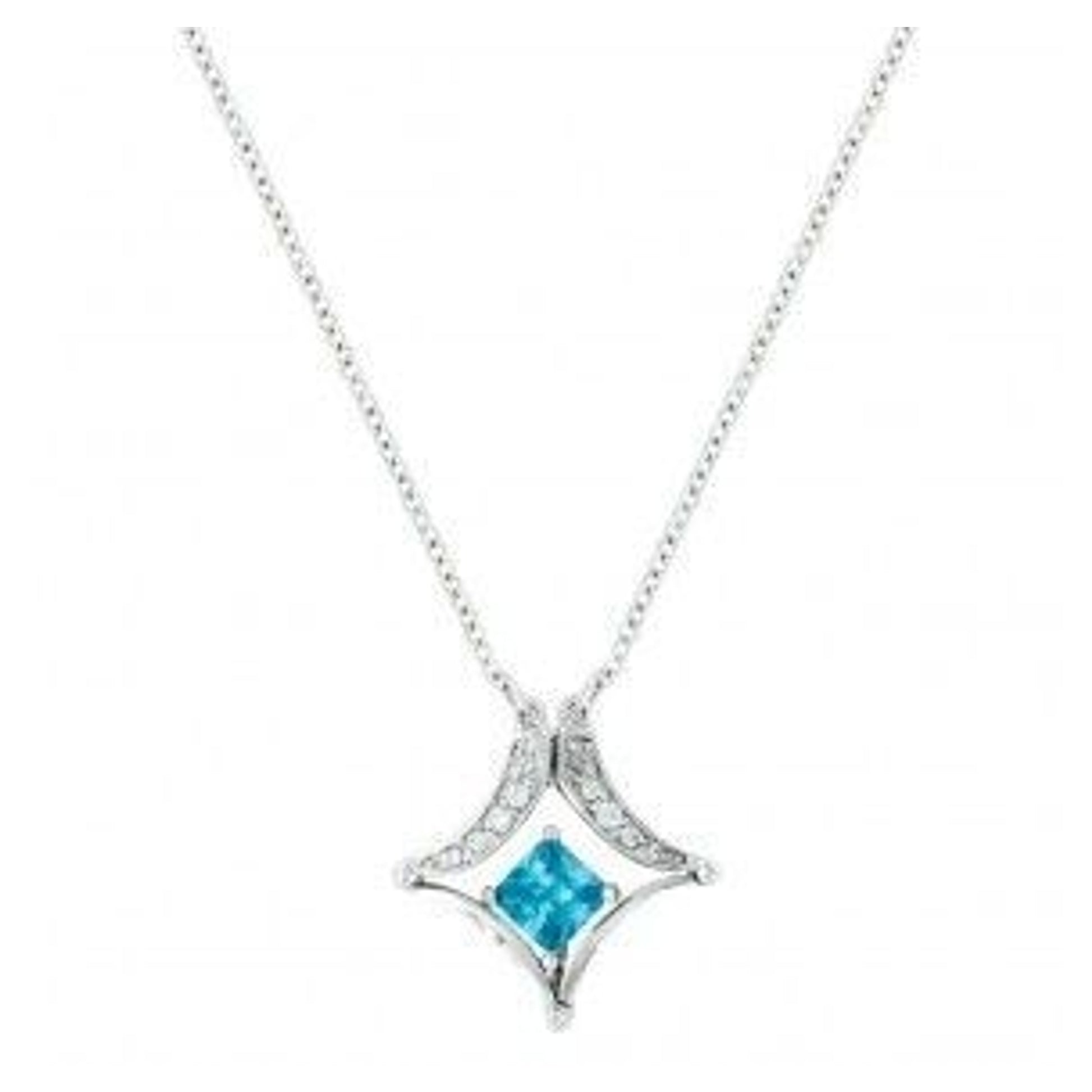 Blue Diamond River Lights Necklace 0.87 x0.89 x19