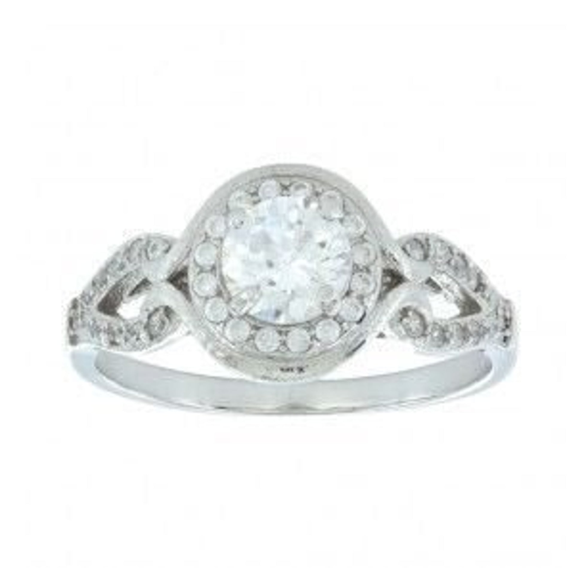 Montana Silversmiths Bella Nova Ring 6 Bk/Wh