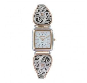 Montana Silver Leather Cut Expansion Band Watch