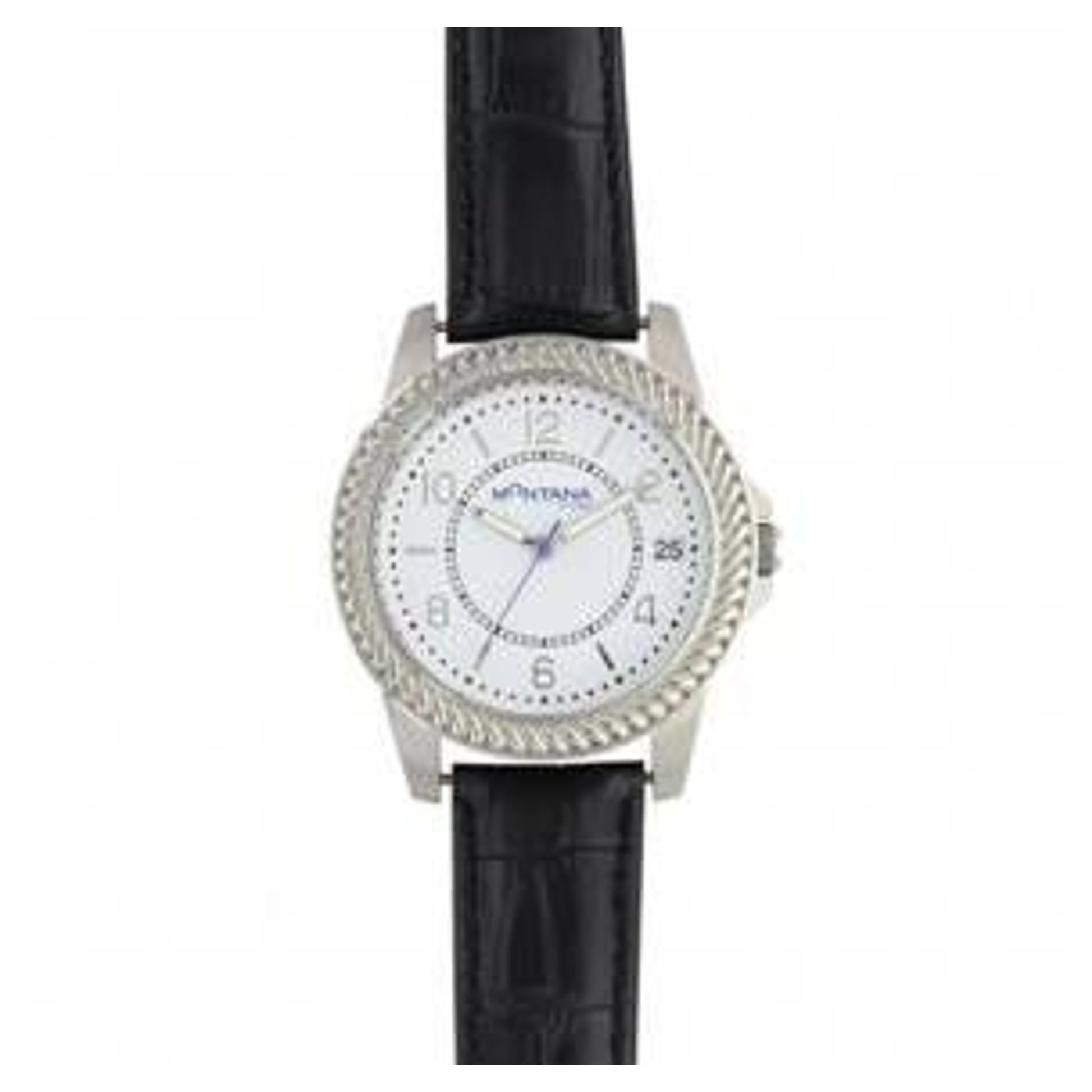Montana Silver Bark Leather Watch - Black