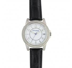 Montana Silver Bark Leather Watch - Black