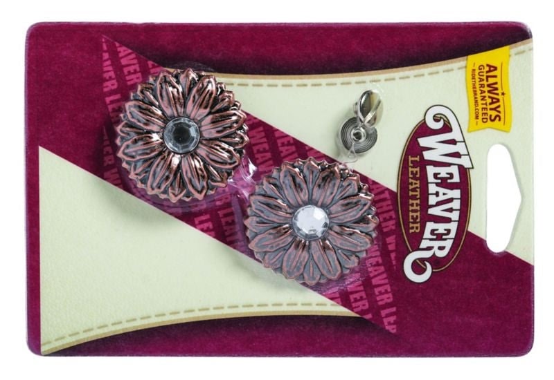 Weaver Sunflower Concho - 1.5 1.5 Antique Copper