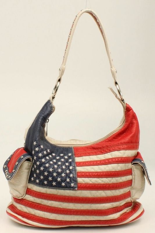 Nocona Americana American Flag Bucket Bag/Pocket