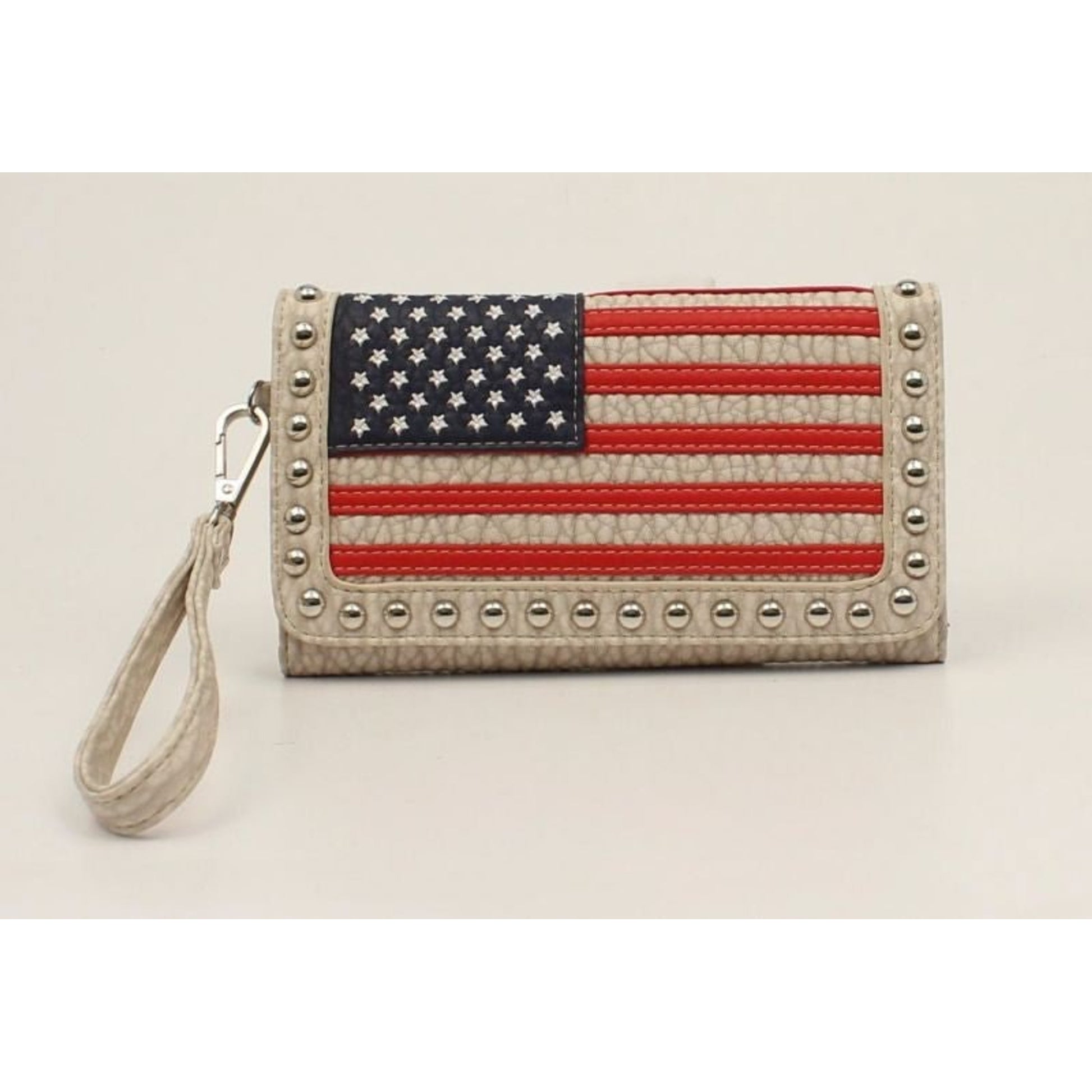 Nocona Americana American Flag ClutchBk/Wh