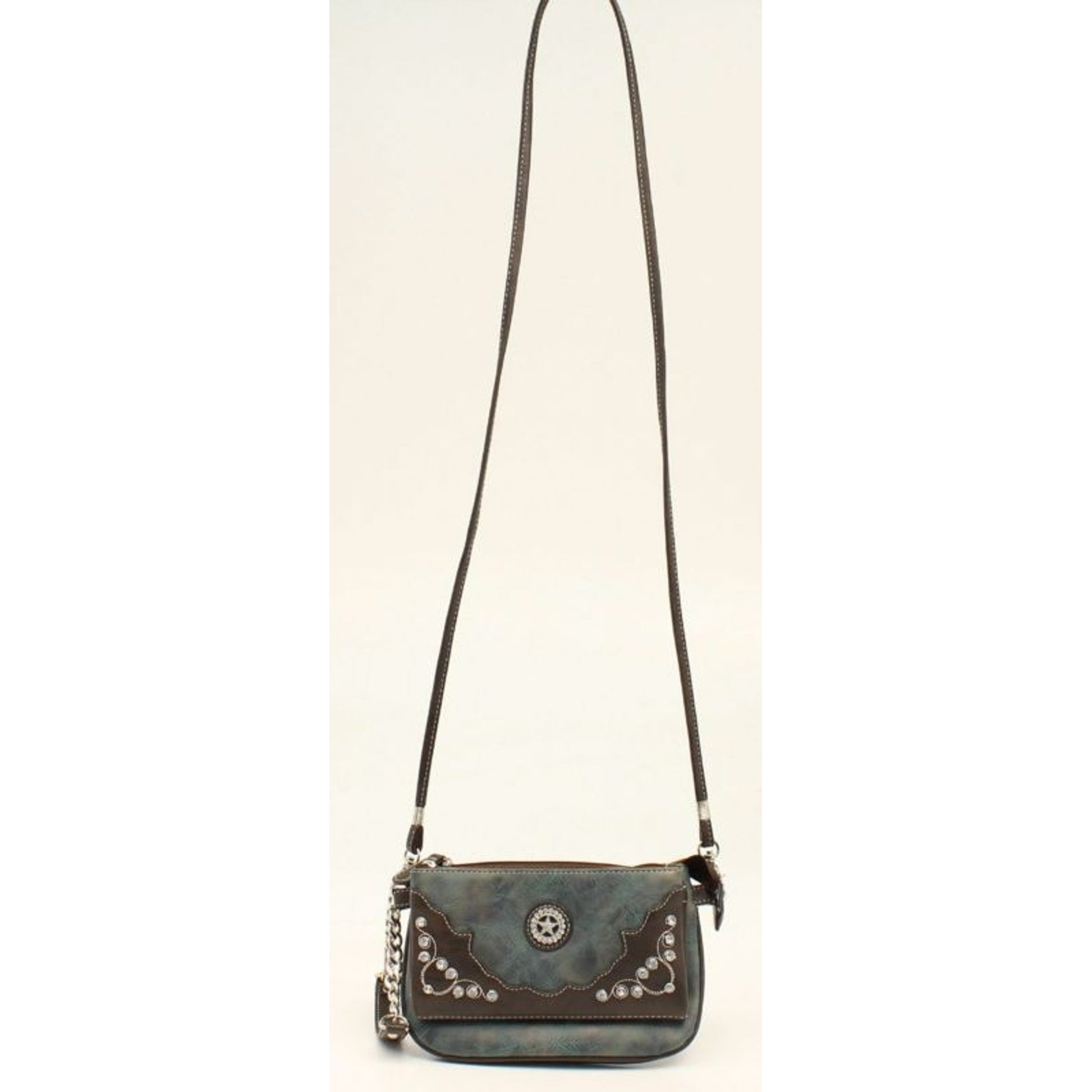 Nocona Meadow Scrolls And Bling Crossbody Bag