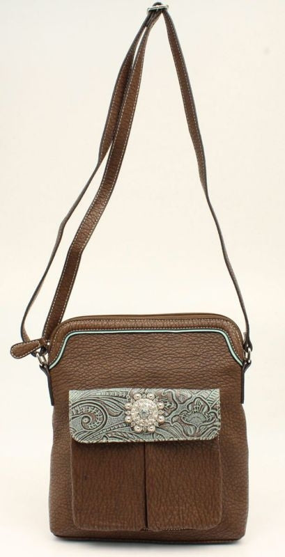 Nocona Myra Embossed Fringe And Concho Messenger