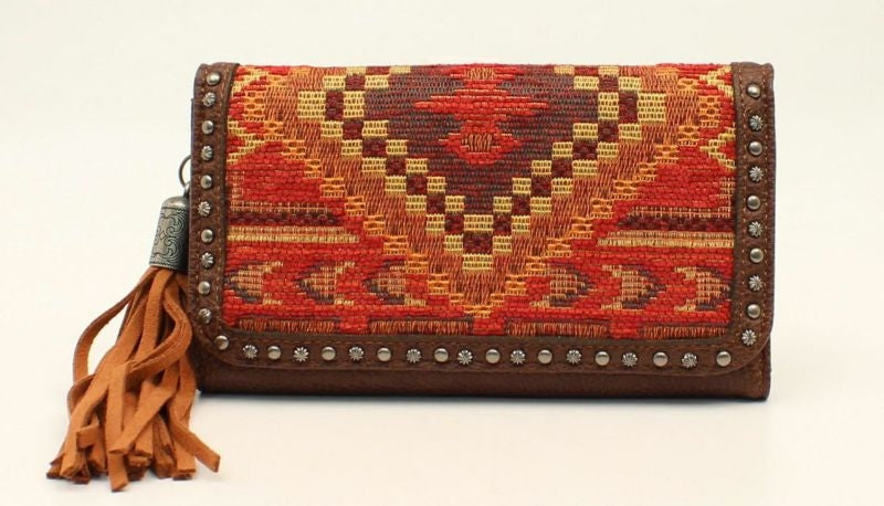 Nocona Sierra IndianFringe Foldover Wallet