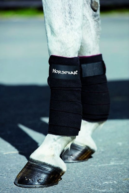 Horseware Fleece Bandages 4 Pack Charcoal/Aqua