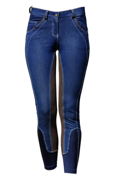 Horseware Ladies SelfSeat Denim Breech 24R Denim