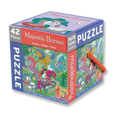 Majestic Horses Puzzle 5 x 5 x 5 Bk/Wh