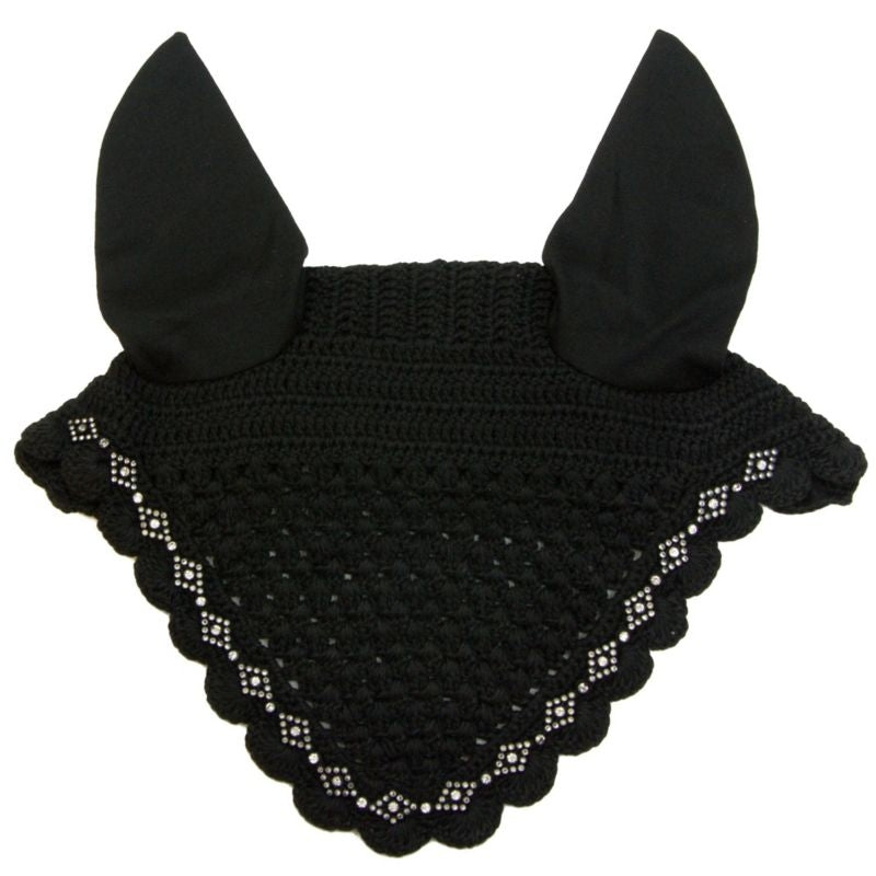 Coronet Crochet Fly Veil with Diamond Rhinestones