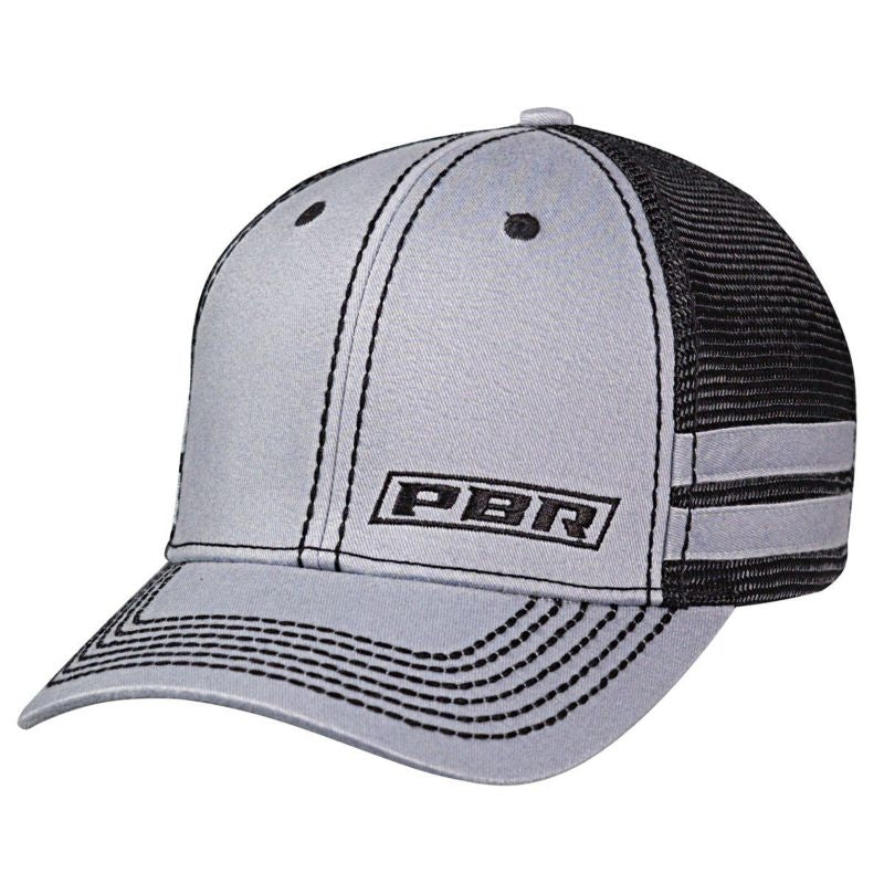 Pbr Mens Text Offset Logo Side Stripes Cap Bry/Blk