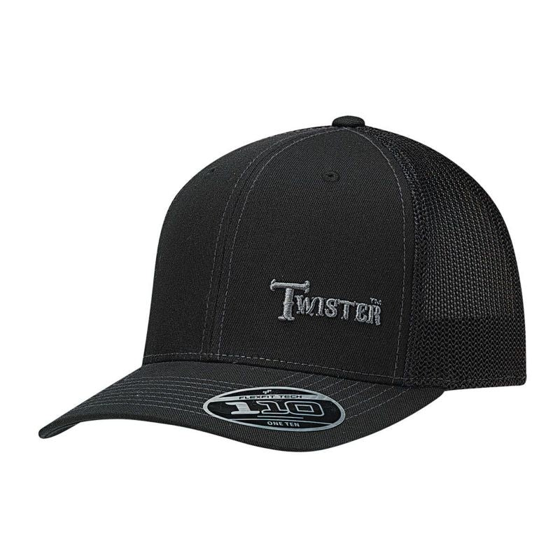 Twister Mens Text Offset Logo Flex Fit Cap Black