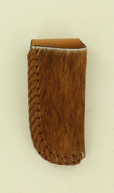 Nocona Calf Hair Pocket Knife Sheath Tan