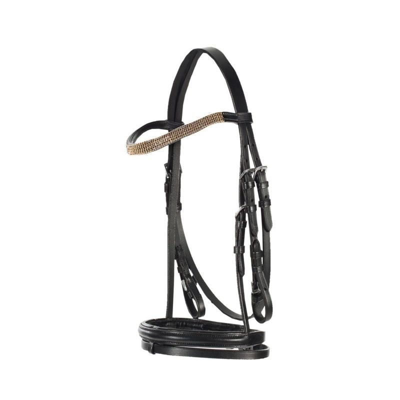 HorZe Pony Bridle Shetland Black/Gold