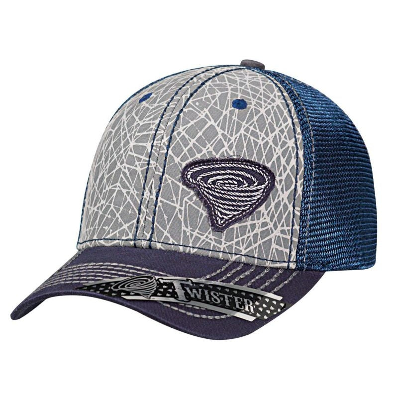 Twister Mens Abstrct Offset Logo Hat Navy Purple