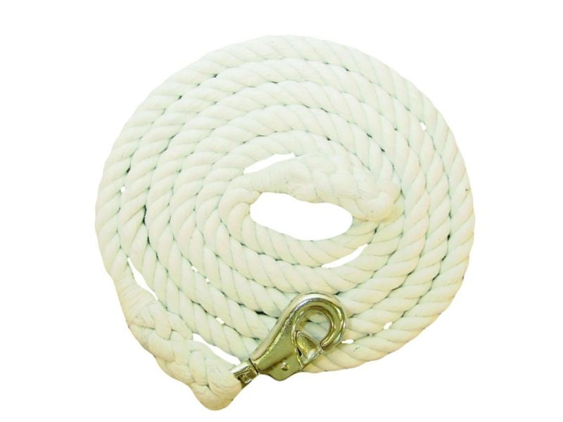 Partrade Bull Snap Cotton Lead Rope 5/8 x 10ft Brn