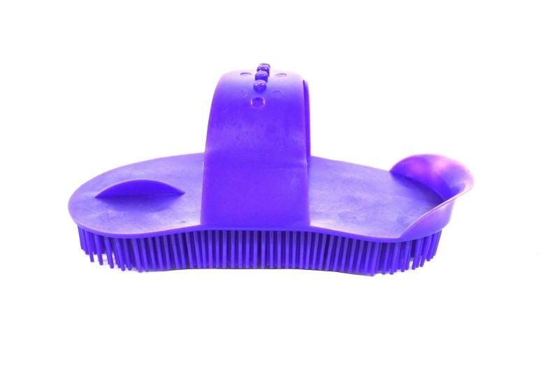 Partrade Plastic Currry Comb with Strap LG Purple