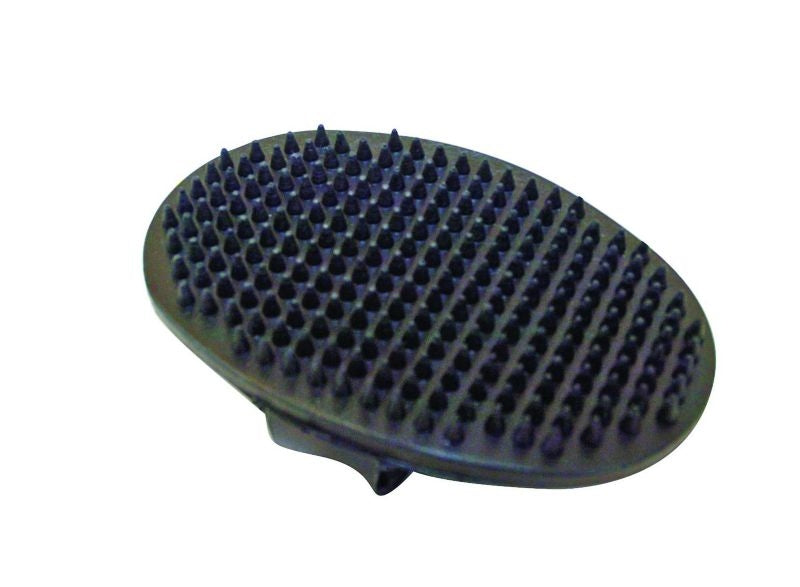 Partrade Rubber Facial Oval Curry Comb Black