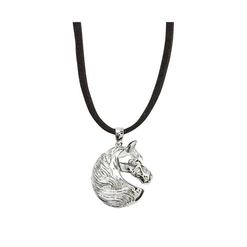 Proud Horsehead NecklaceBk/Wh