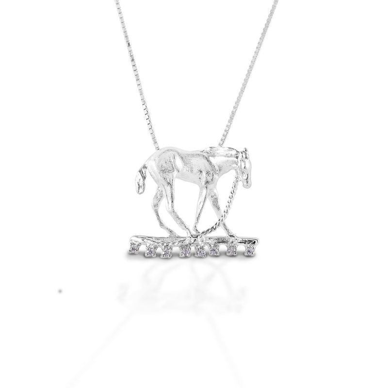 Kelly Herd Silver Horse Pendant Clear