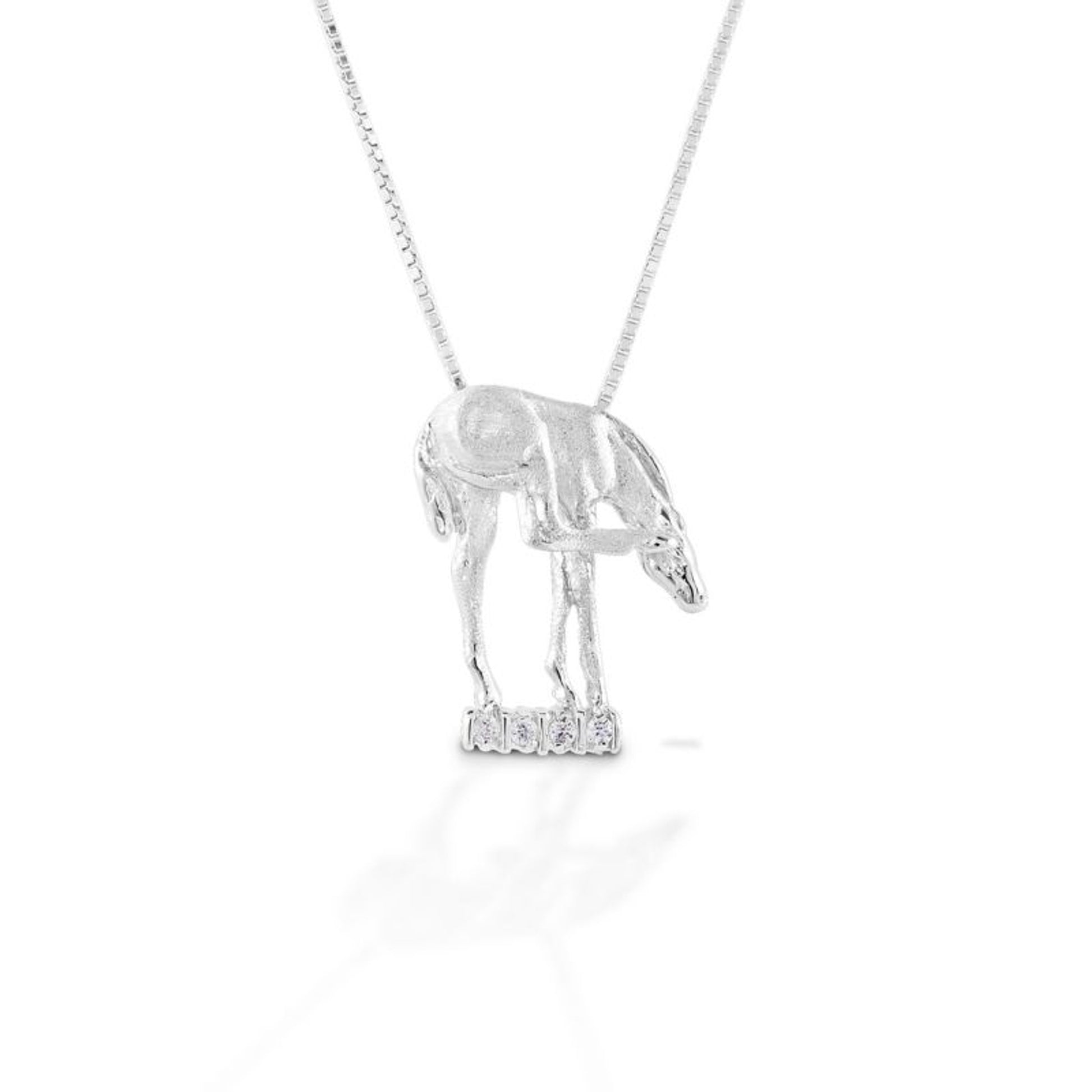 Kelly Herd Slv Horse Scratching Ear Pendant Clear