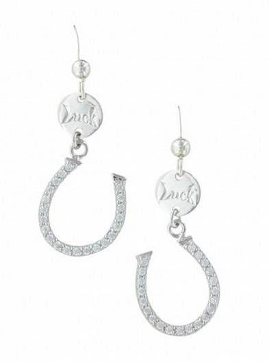 Montana Lucky Horseshoe Cubic Zirconia Earrings
