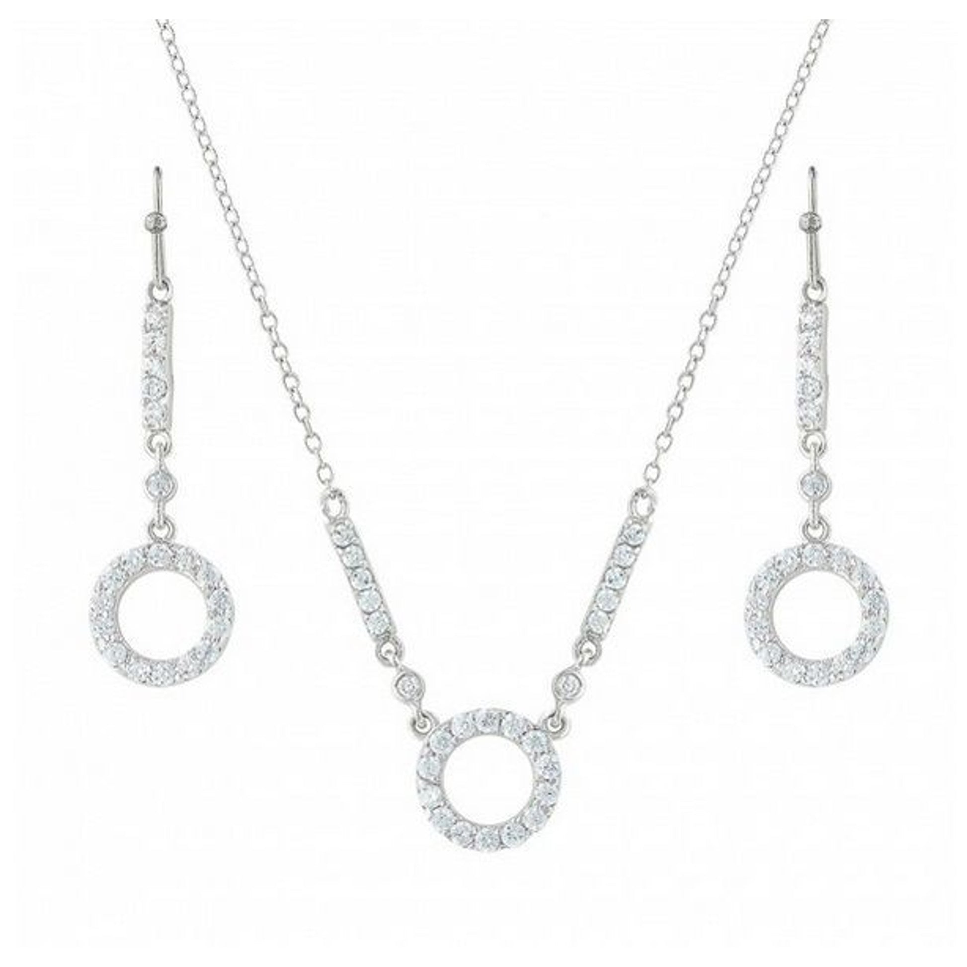 Bar Circle Bar Brand Cubic Zirconia Jewelry Set