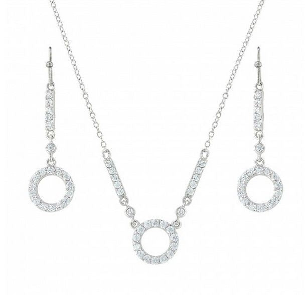 Bar Circle Bar Brand Cubic Zirconia Jewelry Set