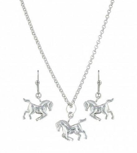 Montana Silversmiths Cowboy Way Horse Jewelry Set