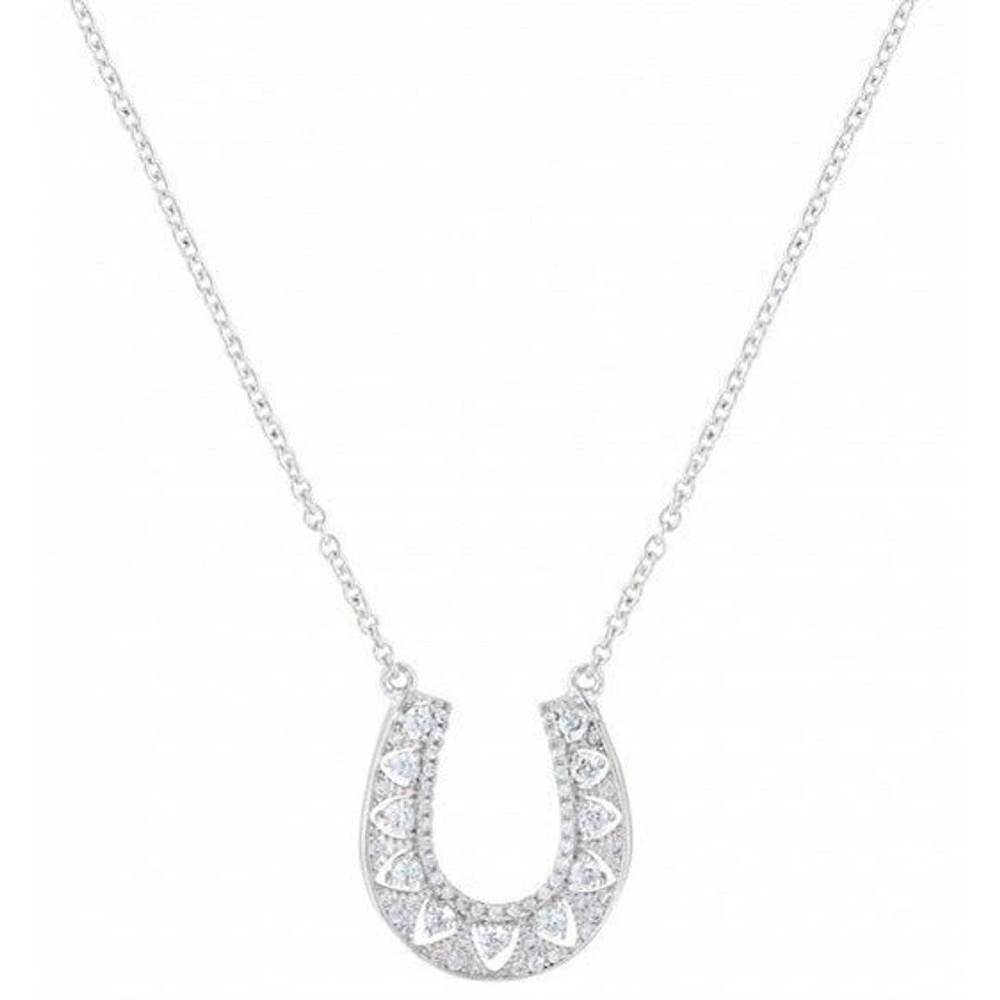 Lace Horseshoe Cubic Zirconia Necklace