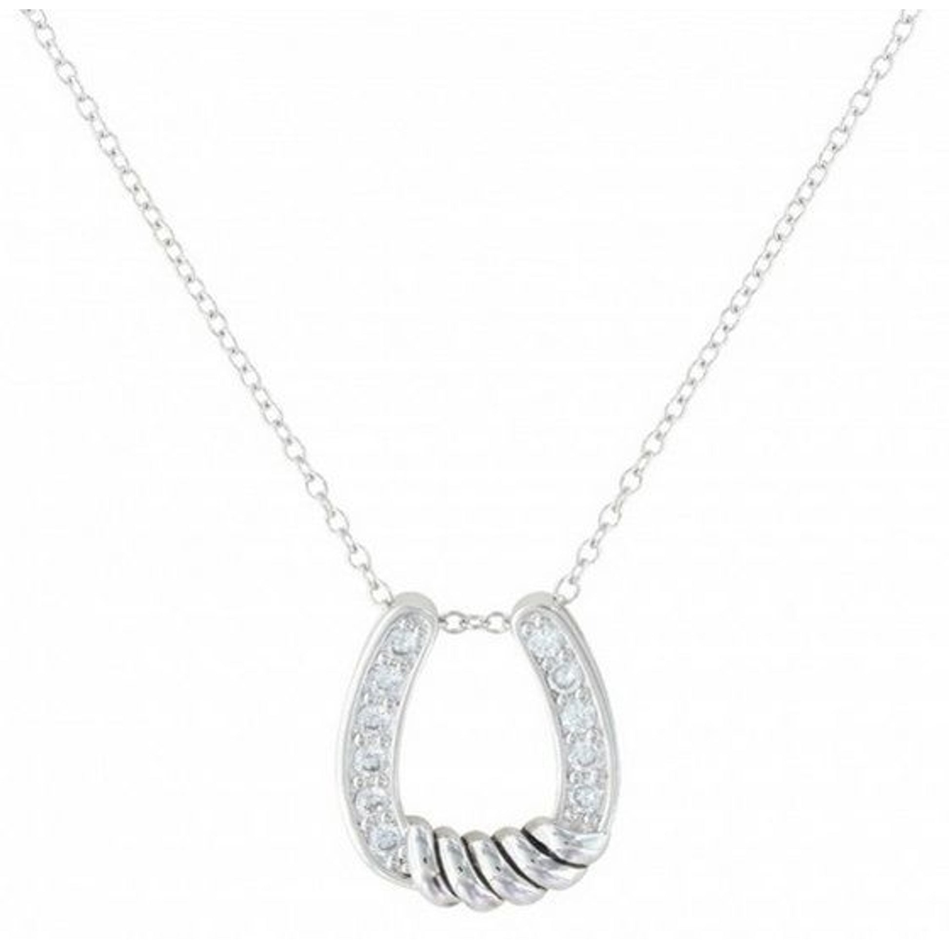 Montana Twisted Horseshoe Cubic Zirconia Necklace